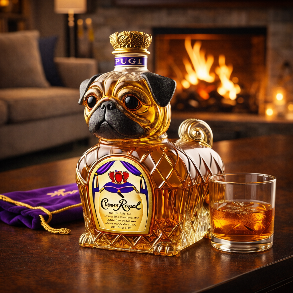 Licorera de Cristal |  Edición Bulldog Francés