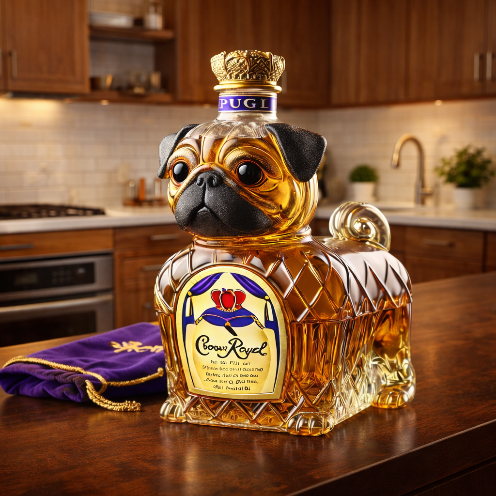Licorera de Cristal |  Edición Bulldog Francés
