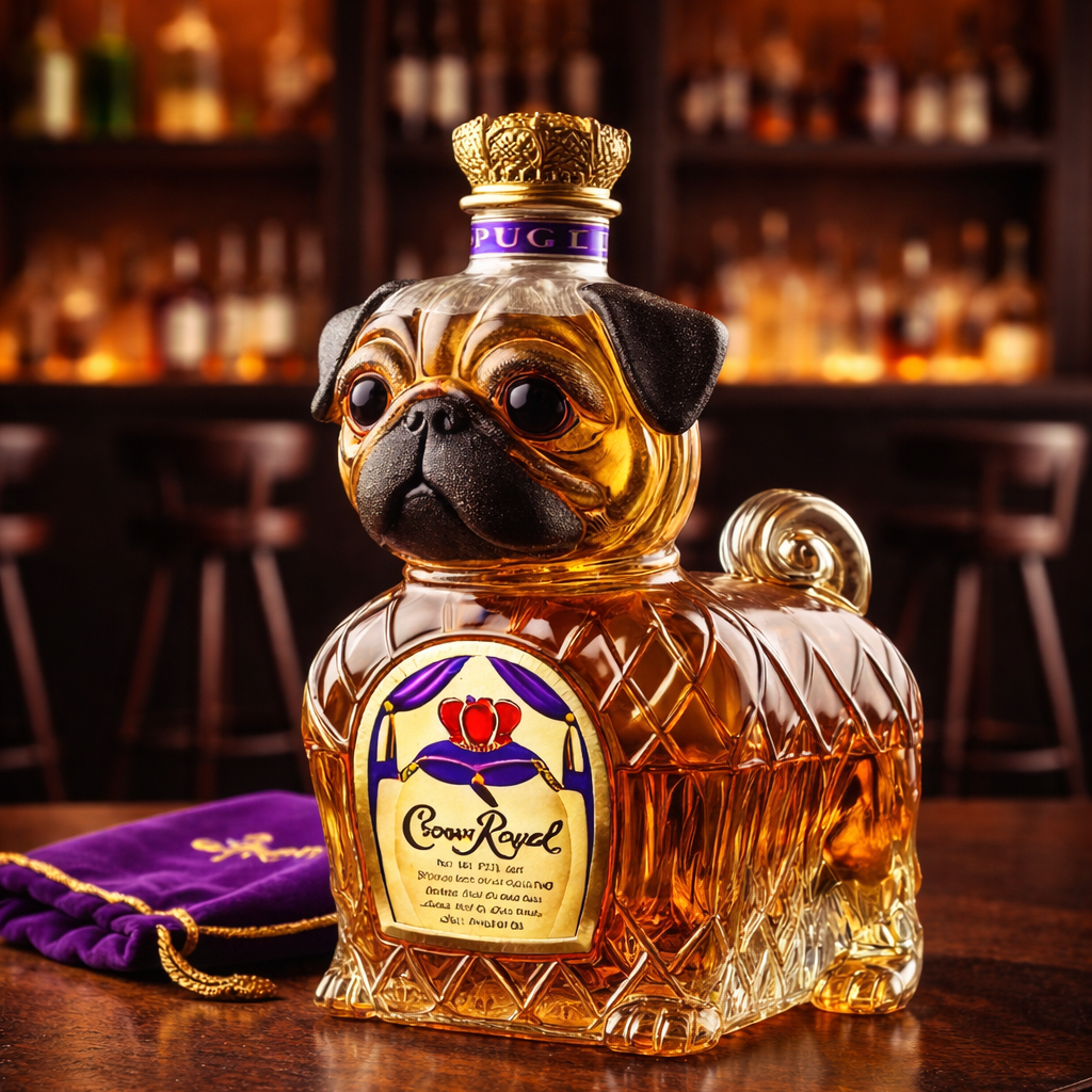 Licorera de Cristal |  Edición Bulldog Francés