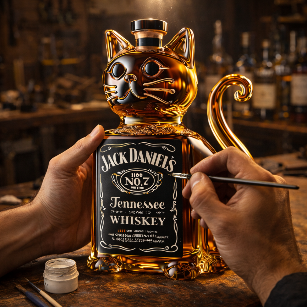 Licorera de whisky | Edición Gato