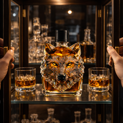 Licorera de Cristal |  Edición Lobo