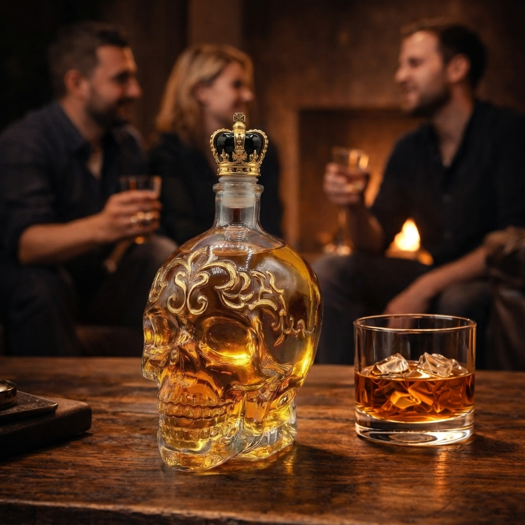 Licorera de Cristal |  Edición Calaveras